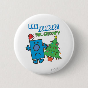 Herr Grumpy Bah Humbug Button