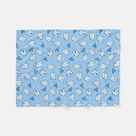 Herr Grumpy | Blue Emotion Toss Pattern Fleecedecke (Vorderseite (Horizontal))