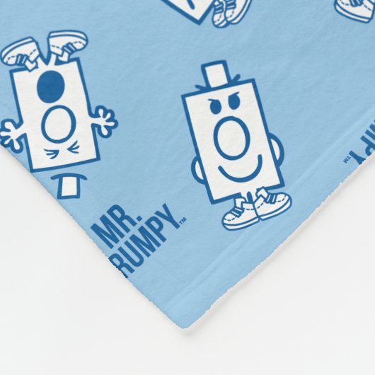 Herr Grumpy | Blue Emotion Toss Pattern Fleecedecke (Ecke)