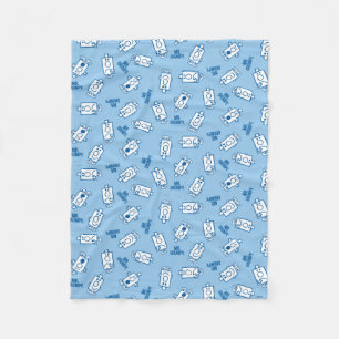 Herr Grumpy Blue Emotion Toss Pattern Fleecedecke