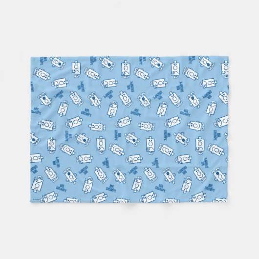 Herr Grumpy | Blue Emotion Toss Pattern Fleecedecke (Vorderseite (Horizontal))