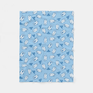 Herr Grumpy Blue Emotion Toss Pattern Fleecedecke
