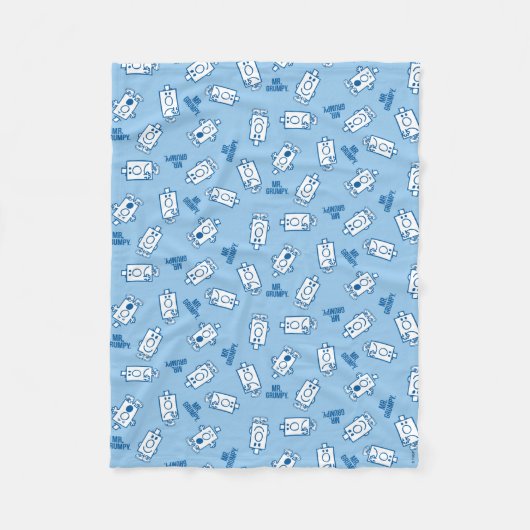 Herr Grumpy | Blue Emotion Toss Pattern Fleecedecke (Vorderseite)