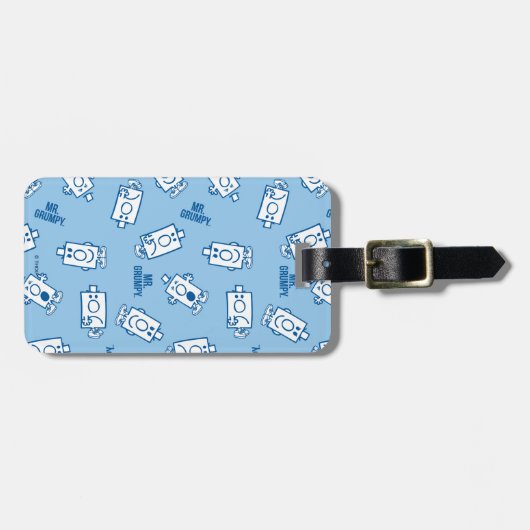 Herr Grumpy | Blue Emotion Toss Pattern Gepäckanhänger (Vorderseite horizontal)
