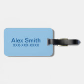 Herr Grumpy | Blue Emotion Toss Pattern Gepäckanhänger (Rückseite horizontal)