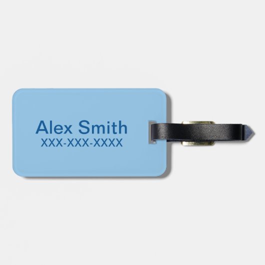 Herr Grumpy | Blue Emotion Toss Pattern Gepäckanhänger (Rückseite horizontal)