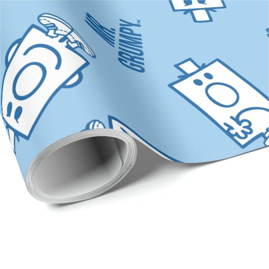 Herr Grumpy | Blue Emotion Toss Pattern Geschenkpapier (Rolleneckpunkt)