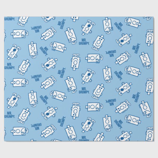 Herr Grumpy | Blue Emotion Toss Pattern Geschenkpapier (Flach)