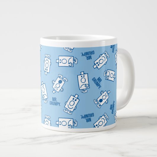 Herr Grumpy | Blue Emotion Toss Pattern Jumbo-Tasse (Vorderseite Rechts)