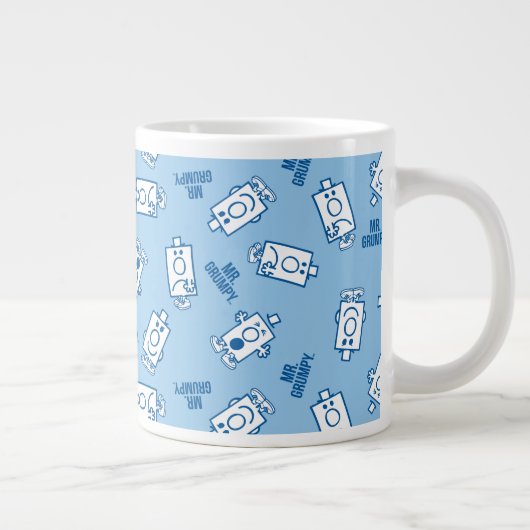 Herr Grumpy | Blue Emotion Toss Pattern Jumbo-Tasse (Rechts)