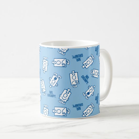 Herr Grumpy | Blue Emotion Toss Pattern Kaffeetasse (VorderseiteRechts)