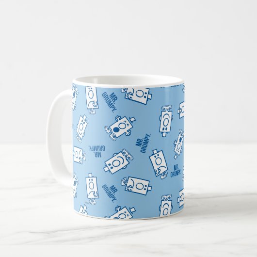 Herr Grumpy | Blue Emotion Toss Pattern Kaffeetasse (Vorderseite Links)