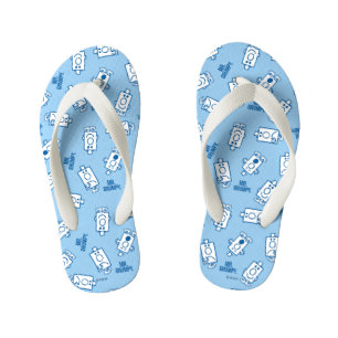 Herr Grumpy Blue Emotion Toss Pattern Kinderbadesandalen