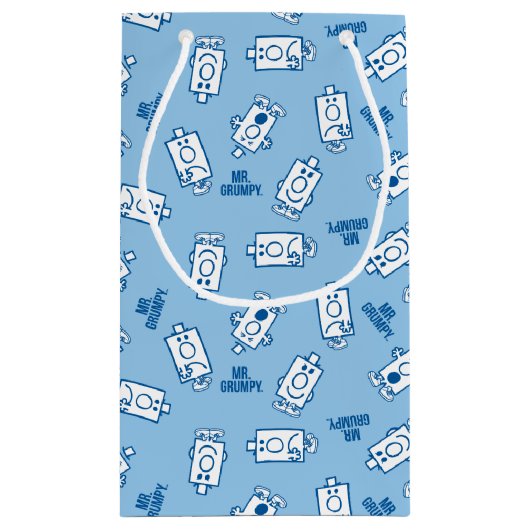 Herr Grumpy | Blue Emotion Toss Pattern Kleine Geschenktüte (Rückseite)
