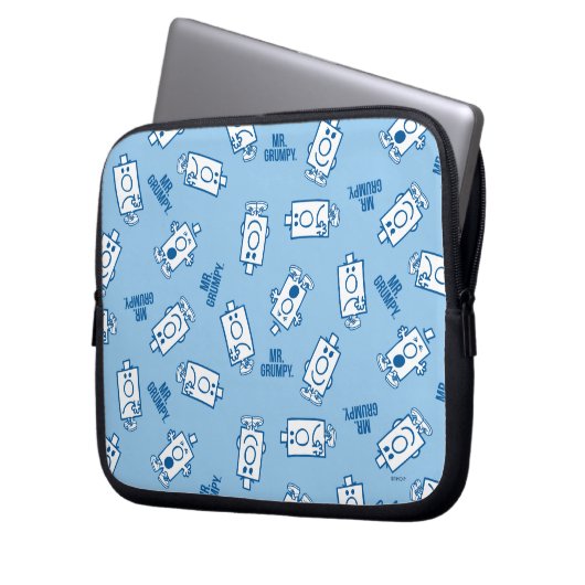 Herr Grumpy | Blue Emotion Toss Pattern Laptopschutzhülle (Vorderseite Links)