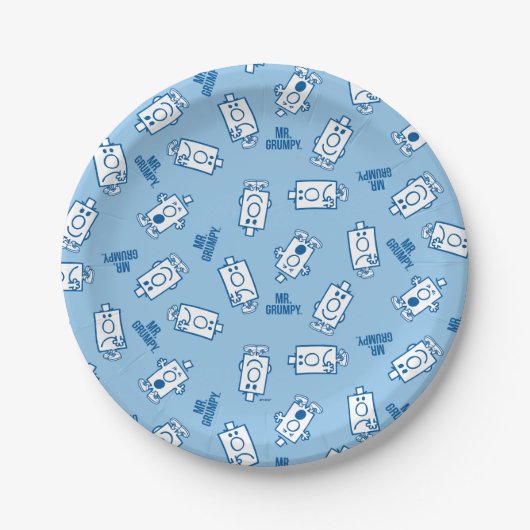 Herr Grumpy | Blue Emotion Toss Pattern Pappteller (Vorderseite)