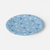 Herr Grumpy | Blue Emotion Toss Pattern Pappteller (Schrägansicht)