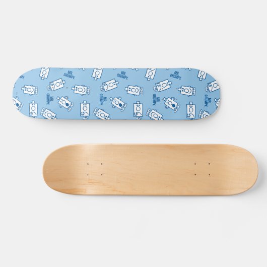 Herr Grumpy | Blue Emotion Toss Pattern Skateboard (Horizontal)
