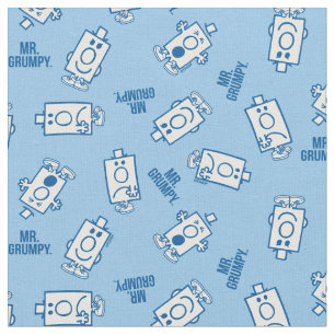 Herr Grumpy Blue Emotion Toss Pattern Stoff