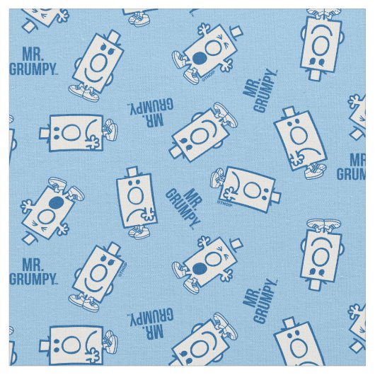 Herr Grumpy | Blue Emotion Toss Pattern Stoff (Nahaufnahme)