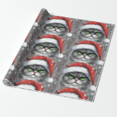 Herr Grumpy Face (Grau) Weihnachtskatze Geschenkpapier (Ungerollt)