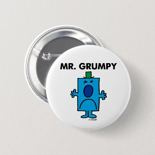 Herr Grumpy | Frowning Face Button (Vorne & Hinten)
