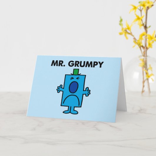Herr Grumpy | Frowning Face Karte (Gelbe Blume)