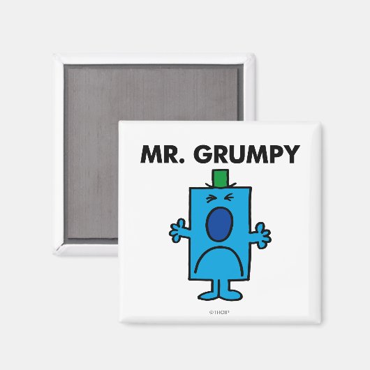 Herr Grumpy | Frowning Face Magnet (Vorderseite/Rückseite)