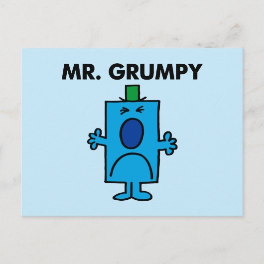Herr Grumpy | Frowning Face Postkarte (Vorderseite)
