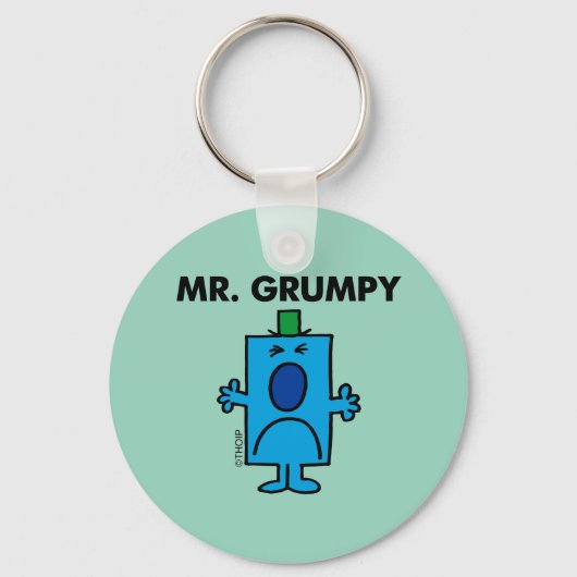 Herr Grumpy | Frowning Face Schlüsselanhänger (Vorderseite)