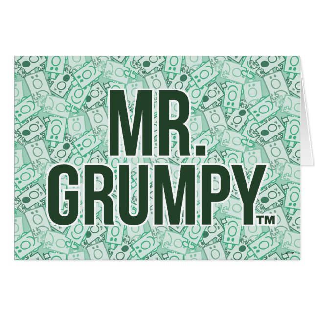 Herr Grumpy | Green Name and Character Toss Patter (Vorderseite (Horizontal))
