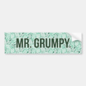 Herr Grumpy | Green Name and Character Toss Patter Autoaufkleber (Vorne)