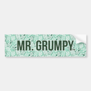 Herr Grumpy   Green Name and Character Toss Patter Autoaufkleber