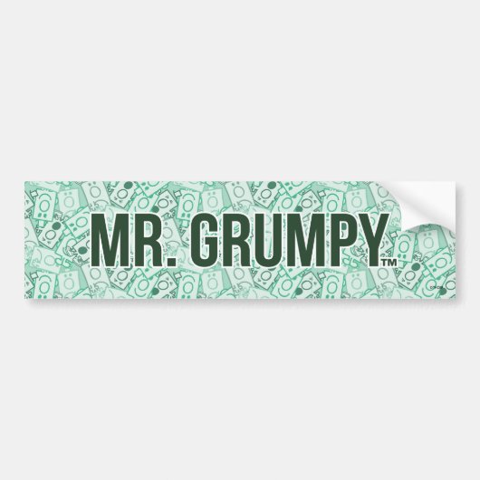 Herr Grumpy | Green Name and Character Toss Patter Autoaufkleber (Vorne)