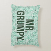 Herr Grumpy | Green Name and Character Toss Patter Dekokissen (Rückseite(Vertikal))