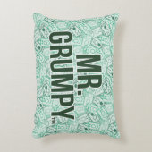 Herr Grumpy | Green Name and Character Toss Patter Dekokissen (Vorderseite(Vertikal))