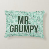 Herr Grumpy | Green Name and Character Toss Patter Dekokissen (Rückseite)