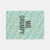 Herr Grumpy | Green Name and Character Toss Patter Fleecedecke (Vorderseite (Horizontal))