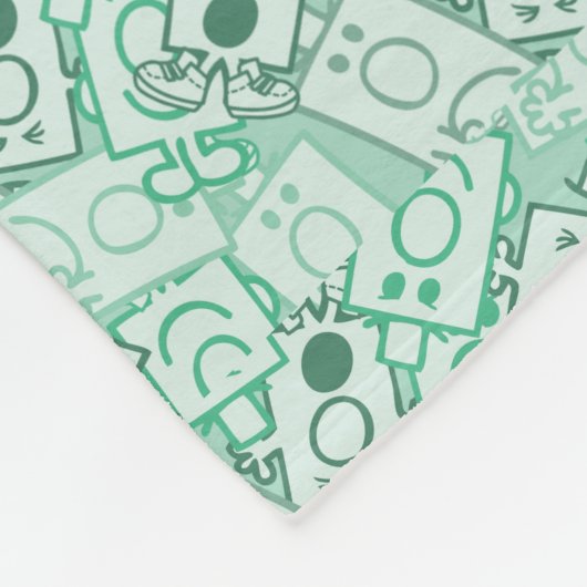 Herr Grumpy | Green Name and Character Toss Patter Fleecedecke (Ecke)