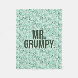 Herr Grumpy Green Name and Character Toss Patter Fleecedecke