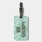 Herr Grumpy | Green Name and Character Toss Patter Gepäckanhänger (Vorderseite vertikal)