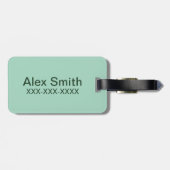 Herr Grumpy | Green Name and Character Toss Patter Gepäckanhänger (Rückseite horizontal)