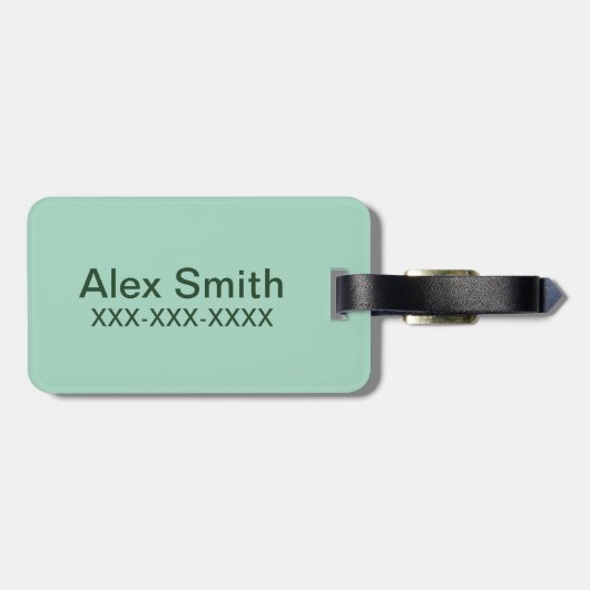 Herr Grumpy | Green Name and Character Toss Patter Gepäckanhänger (Rückseite horizontal)