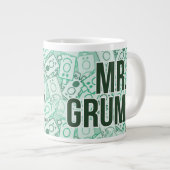 Herr Grumpy | Green Name and Character Toss Patter Jumbo-Tasse (Vorderseite Rechts)