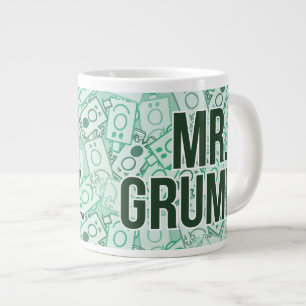 Herr Grumpy   Green Name and Character Toss Patter Jumbo-Tasse