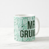 Herr Grumpy | Green Name and Character Toss Patter Kaffeetasse (VorderseiteRechts)