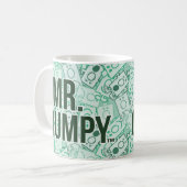 Herr Grumpy | Green Name and Character Toss Patter Kaffeetasse (Vorderseite Links)