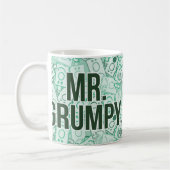 Herr Grumpy | Green Name and Character Toss Patter Kaffeetasse (Links)