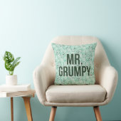 Herr Grumpy | Green Name and Character Toss Patter Kissen (Stuhl )
