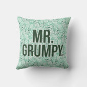 Herr Grumpy | Green Name and Character Toss Patter Kissen (Rückseite)